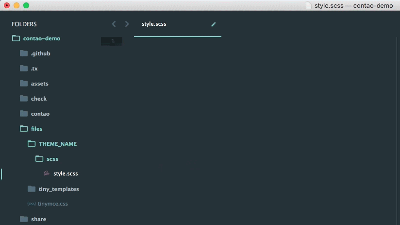Sublime Text Contao Fron-End Snippets Screenshot