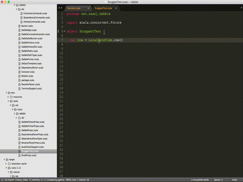 Scuggest importing a class
